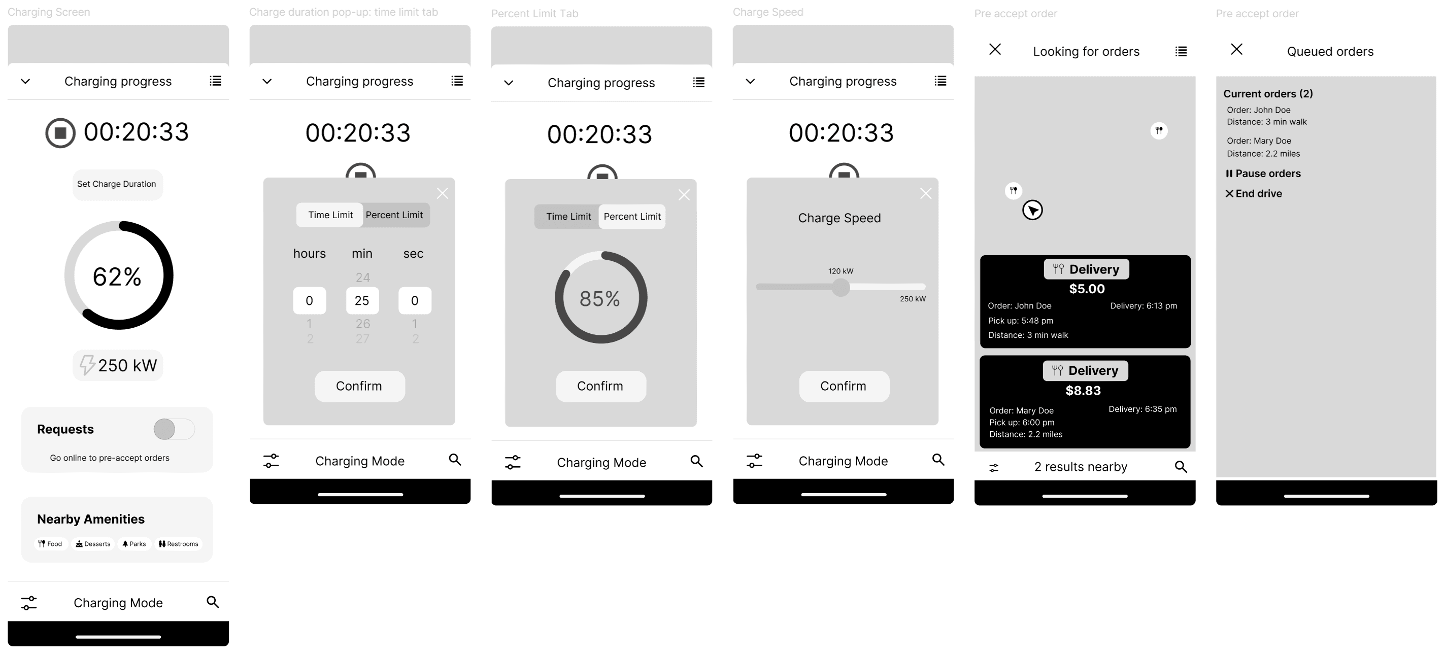 Wireframe 2: Reserve and navigate to station
