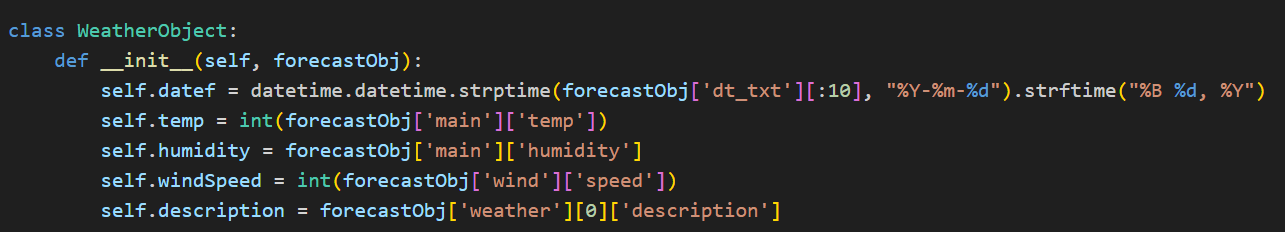 Figure 3: Domain model for forecasts