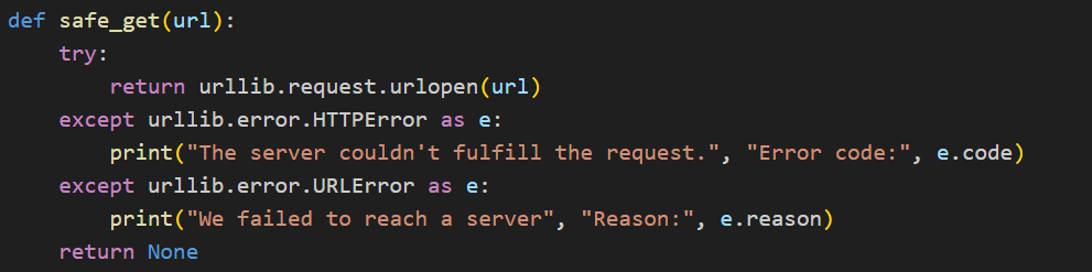 Figure 6: Basic error handling wrapper